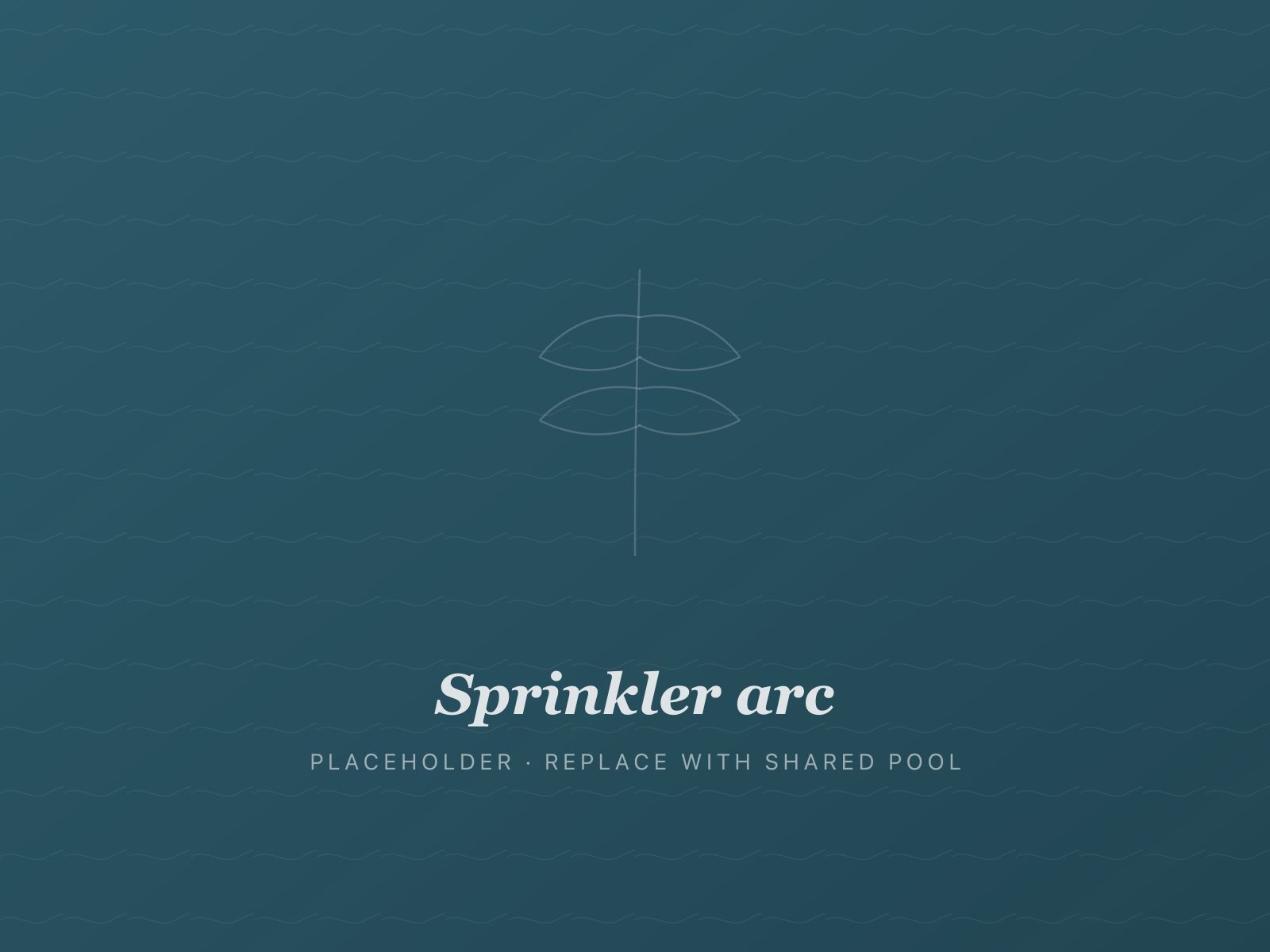 Pop-up sprinkler head spraying a clean arc over a green lawn at dusk.